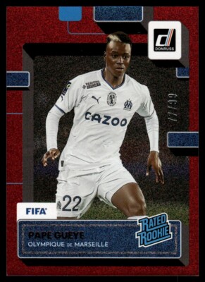 2022 Donruss Fifa Word Cup Red Pape Gueye Rookie 77/99 Olympique de Marseille