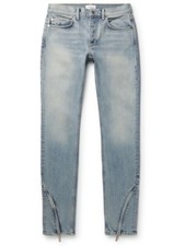  [NEW $630] RHUDE Slim Fit Zip Detailed Jeans...