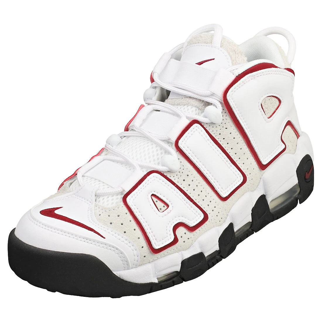 Nike Air More Uptempo 96 Homme White Red Baskets Mode eBay