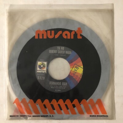 FERNANDO RIBA -YA NO QUIERO SABER NADA / SUEÑO- 1972 MEXICAN 7¨ SINGLE CS  PROMO