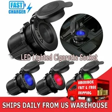 12V Waterproof Car Motorcycle Boat Cigarette Lighter Socket Power Plug Outlet