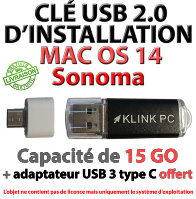 Chiavetta USB Avviabile Con OSX Sonoma OS X 14, Multilingue, Dispositivi Illimitati