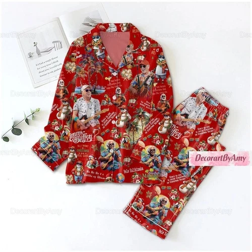 Christmas Jimmy Buffett Pajamas Set