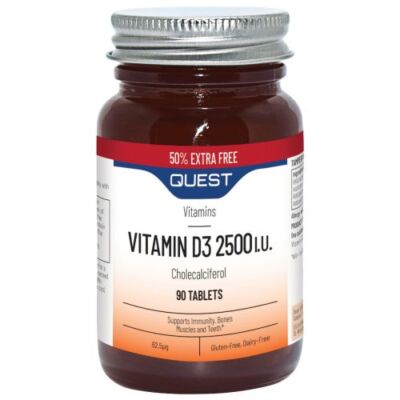 Quest Vitamin D 2500i.u (50% EXTRA KOSTENLOS) - 2er-Pack