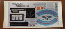 Transformers G1 Jazz Foglio Adesivi Original "Cookie Crisp" Variant Stickers
