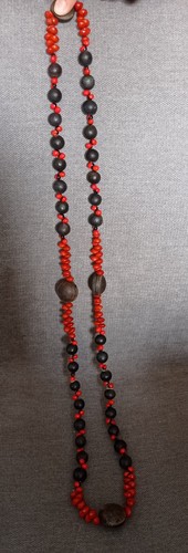 Sautoir Long En Corail Naturel Avec Fermoir Ancien En Vermeil - Parfait état, Bijou Occasion
