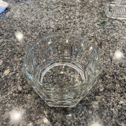 Vintage INDIANA GLASS Clear 8 Sided Bowl Concord Paneled Octagon Depression - Picture 2 of 4
