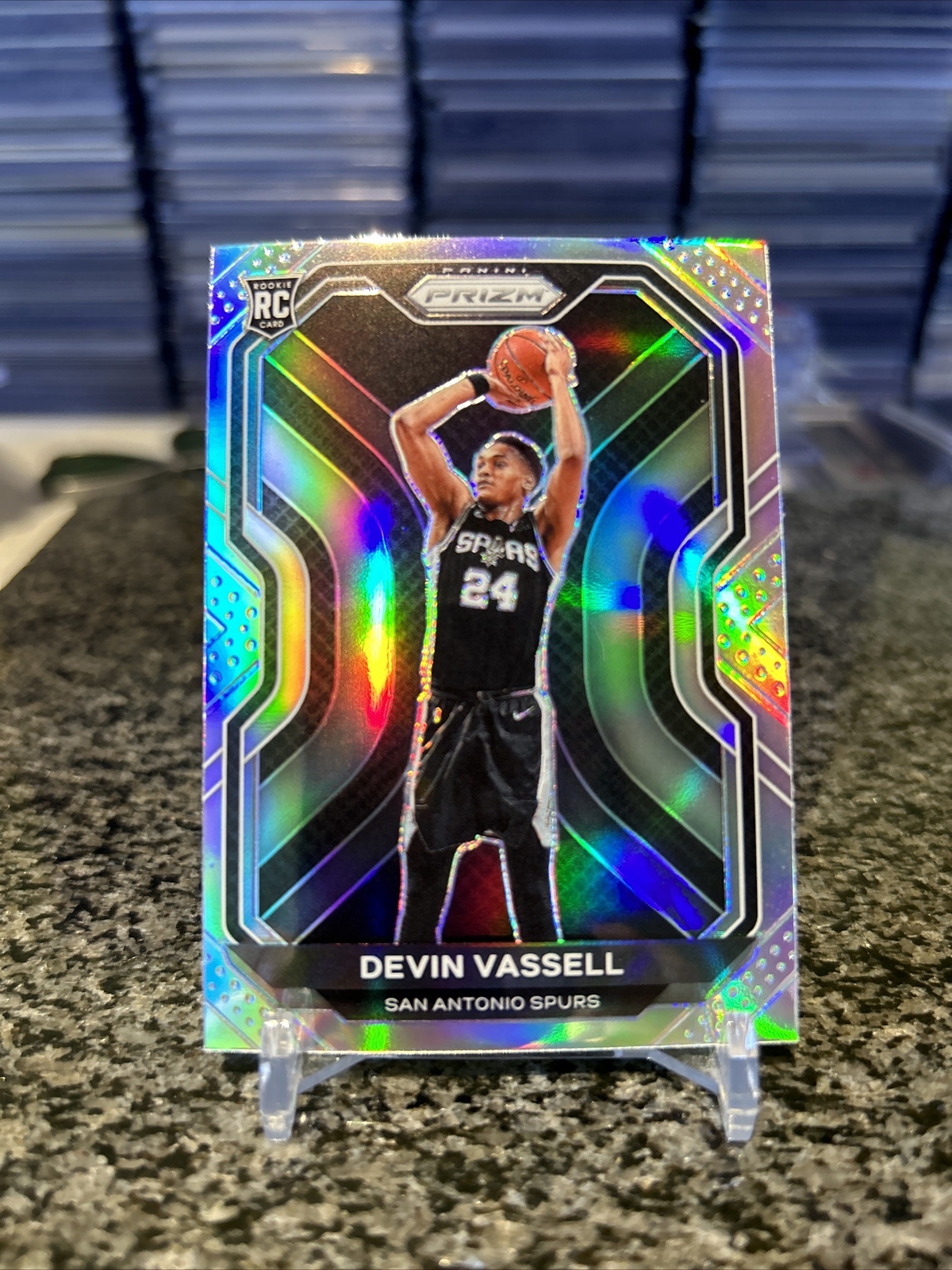 2020-21 Prizm #252 Devin Vassell Rookie Card RC Holo Silver Prizms Refractor SP!