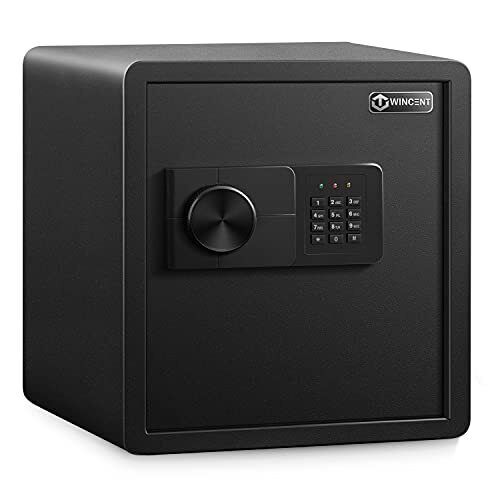 Home Security Safe with Programmable Keypad Steel Safe Lock Box with Alarm Sy... - Picture 1 of 7