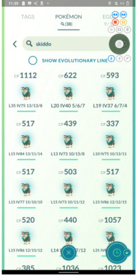 Non Shiny Skiddo - Bundle of 10 - Pokemon Trade Go