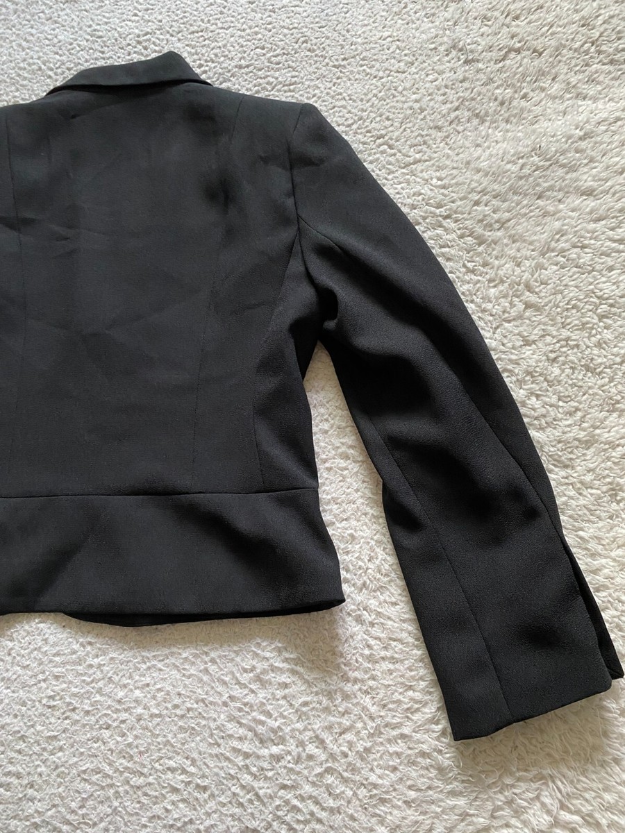 Blazer Noir Rena Rowan Taille 10 — 100% Polyester — Occasion Très Bon état