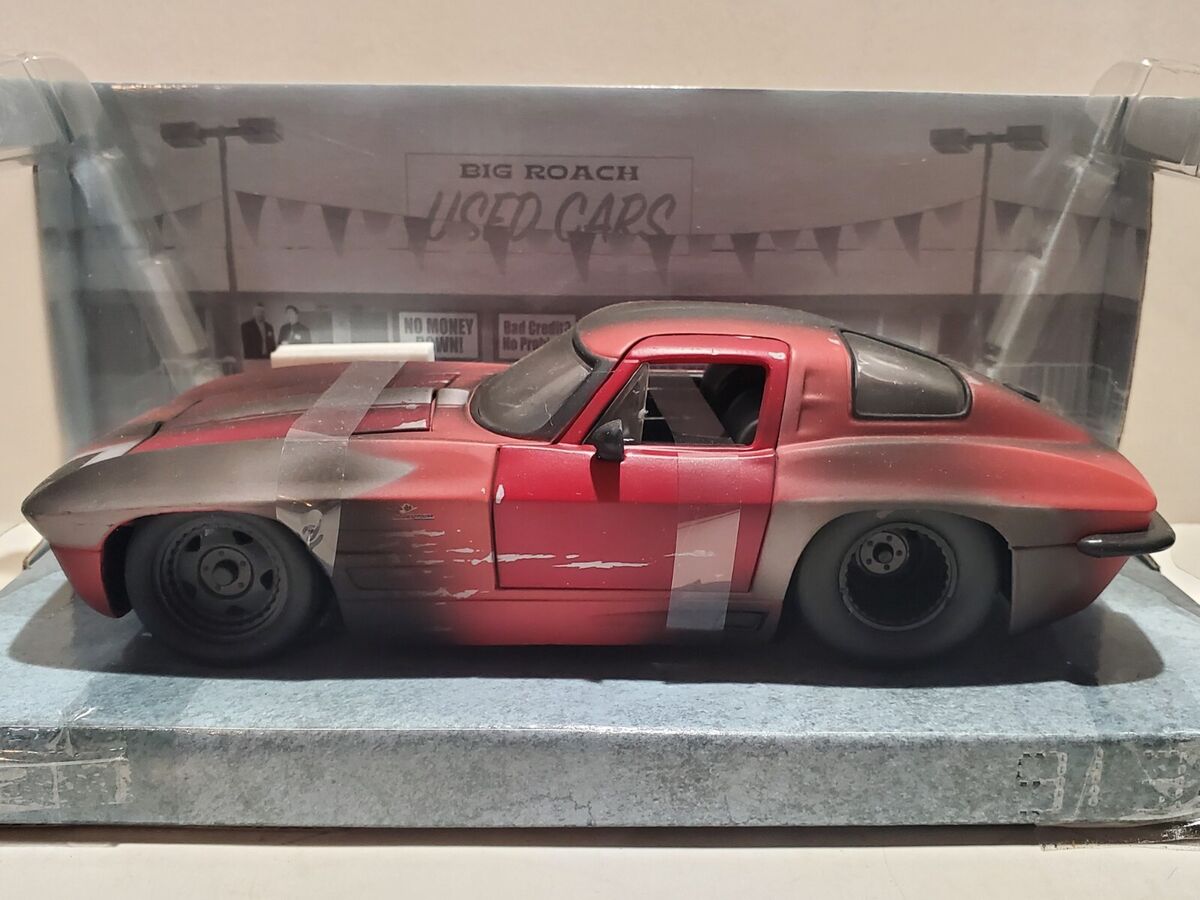 ミニカー JADATOYS 1/24 CHEVY CORVETTE 1957 Chevy Corvette Black Flames Diecast Model Car | Jada Toys