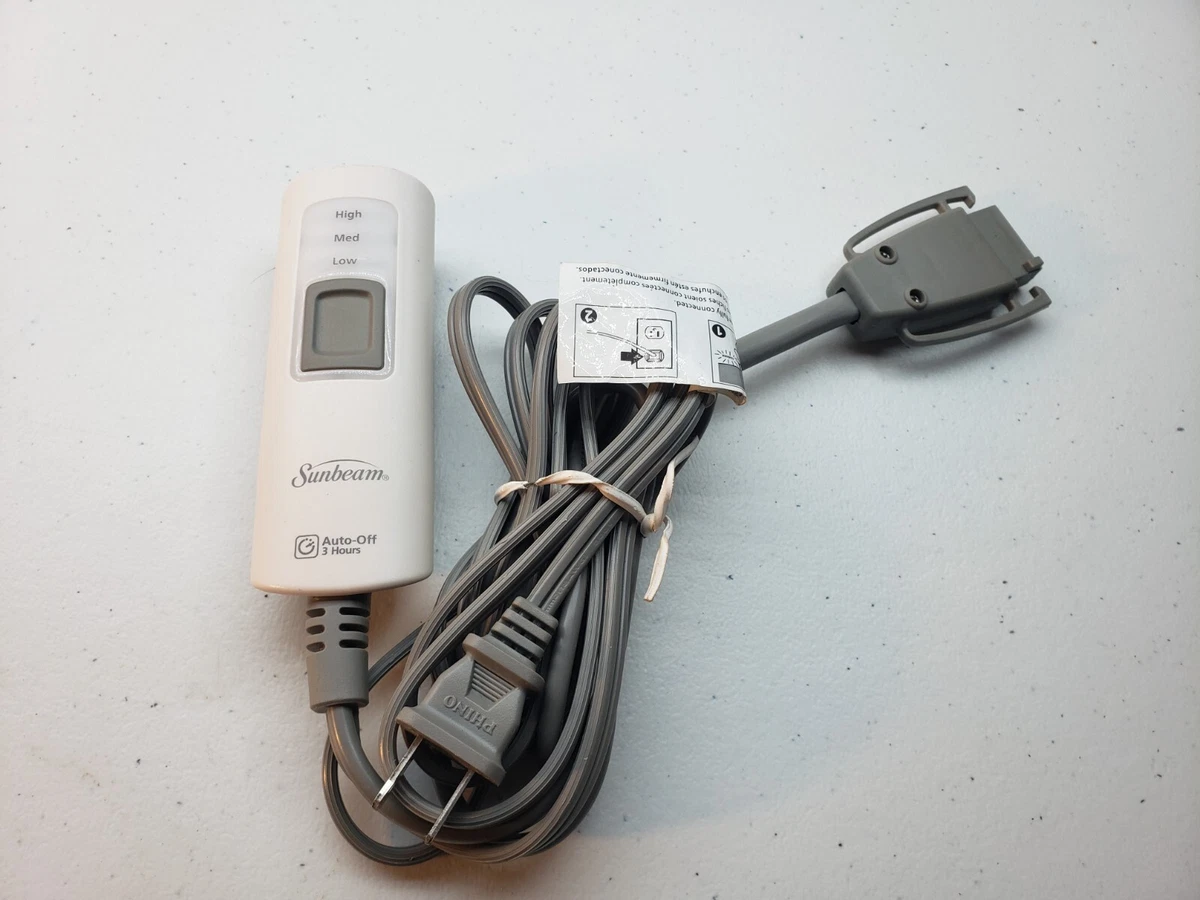 Sunbeam Single 3 Prong Electric Blanket Control Cord T85A REPLACEMENT PART  | eBay