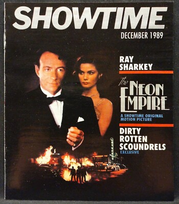 Showtime TV Movie Schedule Booklet Guide December 1989 The Neon Empire