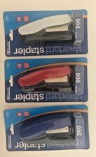 BAZIC Two Color Standard 26/6 Stapler-500 Staples Included-3 Color Choices