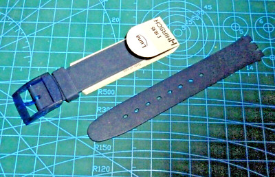 RARE SWATCH 19mm HIRSCH LUNA CLEAR BUCKLE WATCH STRAP.
