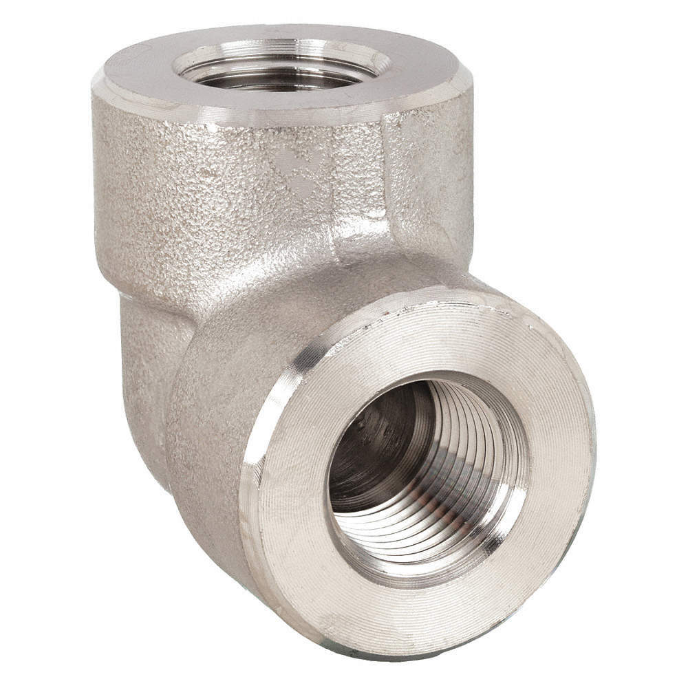 McMaster Carr 4443K614 Pipe Elbow 90° 1/2" NPT 316L Stainless 3M SA182