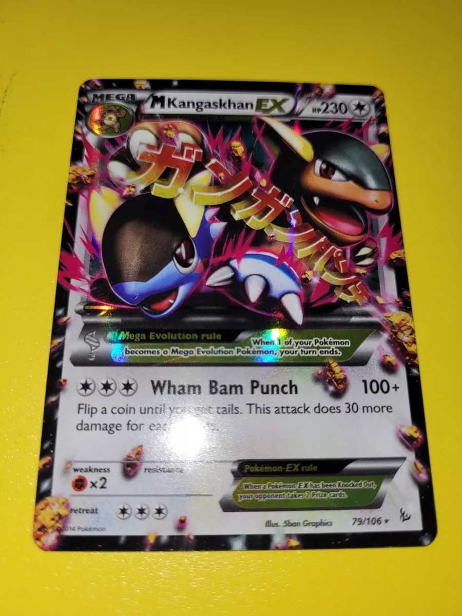 MEGA kangaskhan EX 79/106 ULTRA RARE Pokemon XY Flashfire Holo Rare NM 2014  M