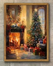 Vintage Christmas Tree Wall Art