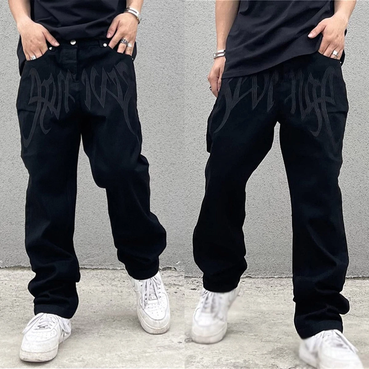 Jean Hip Hop Baggy pour Homme - Marque - Noir - Confortable et