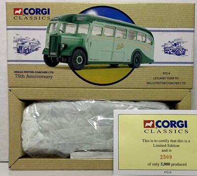 Corgi 1:50 97214 Leyland Tiger PS1 Skill Motor Coaches Metall NEU IN BOX #2509