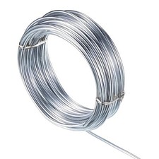 2mm Aluminum Wire, 100 Feet 12 Gauge Bendable Anodized Metal Wire 2mm, Silver