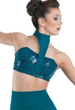 BALERA TURTLENECK SEQUIN LACE BRA TOP SL 7769 -BLACK-SA