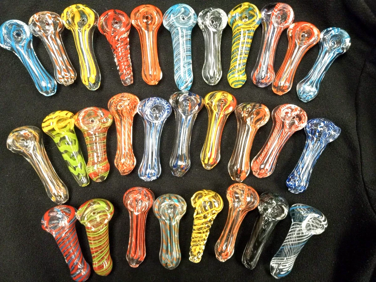 😎💛#1 BEST QUALITY GLASS 2 ½” TOBACCO SMOKING 🧡THICK GLASS SPOON PIPE  💚💜