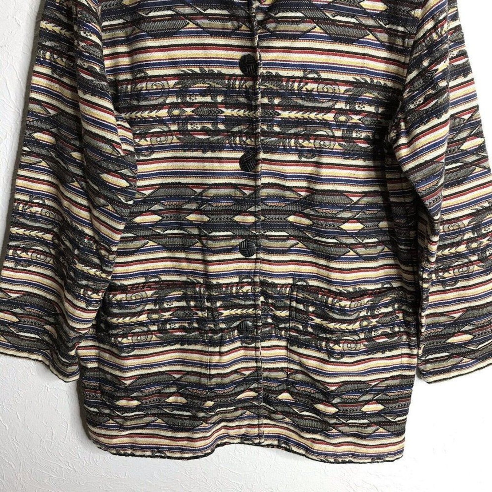Chicos Design Cotton Jacket Shacket Southwestern … - image 5