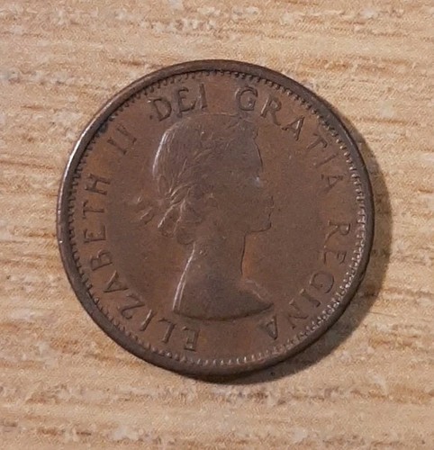 1958 CANADIAN PENNY CANADA ONE 1 CENT QUEEN ELIZABETH II (MM2)