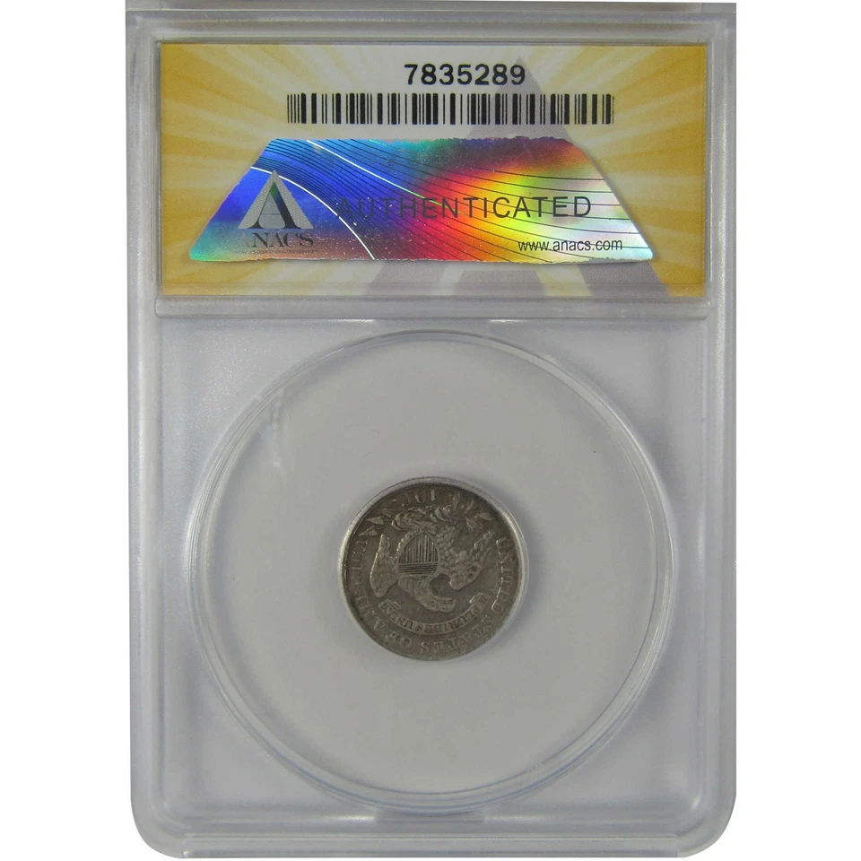 1835 Capped Bust Dime VF 20 Details ANACS Silver 10c Coin SKU:I22965 - Image 2 of 4