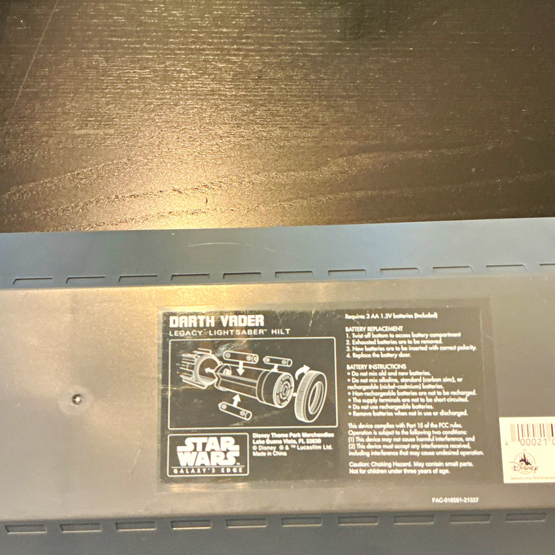 Disney Star Wars: Galaxy's Edge Darth Vader Legacy Lightsaber Hilt w/ Case