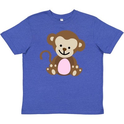 Inktastic Monkey Youth T-Shirt Girl Cute Tee Kids Children Child Tween Clothing