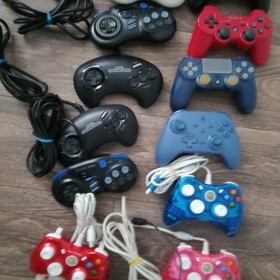 Lot of 20 Mixed Controllers Playstation PS3 Sega Saturn Xbox 360 Parts Repair