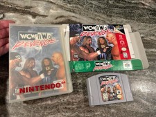 Nintendo N64 WCW nWo Revenge Complete THQ Plus Bonus Case - Poster, Manual, Box