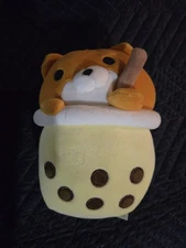 Takashoji Shiba Inu Dog in Boba Tea Round 1 Plush 8" Tall NWT