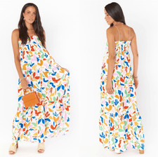 Show Me Your Mumu Long Weekend Maxi Dress Gauze Small Pattern Floral Tiered SMYM