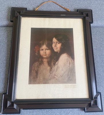 Friedrich August von Kaulbach - Hilde und Hedda 1909 - Farblithographie-Original