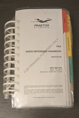 Embraer Praetor 600 QRH - Quick Reference Handbook - Airbus - Boeing - Pilot