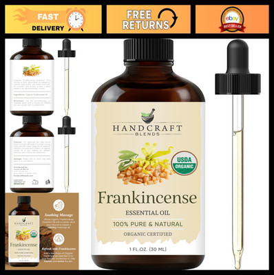 100% Pure Organic Frankincense Essential Oil 1 Fl Oz - Premium Aromatherapy Diff