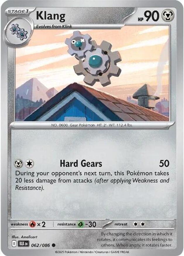 Pokemon Klang (62/326) Black Bolt MP REVERSE HOLO