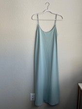 Zara Mint Green Long Dress - Size: Medium - Excellent Condition