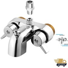 Durable Chrome Plated Bathcock Diverter Faucet for Clawfoot Tubs Easy Install