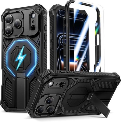 Magnetic for iPhone 17 Pro Max Phone Case with Screen Protector & Invisible Kick