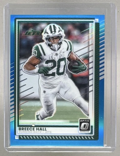 Breece Hall 2025 Panini Donruss Optic #195 Aqua Prizm /349