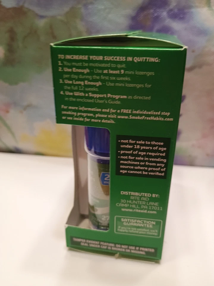 Mini pastillas de nicotina marca Rite Aid 2 mg sabor menta. 81 ct. Exp 1/26. Precintado. Foto 2 de 4