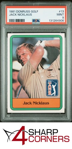 1981 DONRUSS GOLF #13 JACK NICKLAUS RC HOF PSA 9