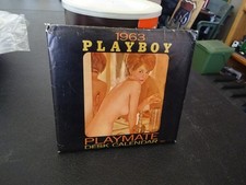 1963 PLAYBOY DESK CALENDAR WITH ENVELOPE HUGH HEFNER BUNNY CLUB FREE SHIPPING!!