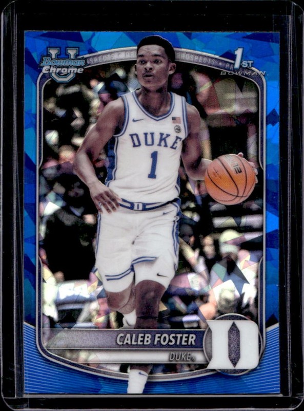 2025 Bowman Sapphire Caleb Foster Chrome 1st Prospect #BCP-100 Duke Blue Devils