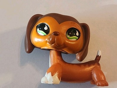 Littlest Pet Shop LPS #675 Brown Dachshund Dog Savvy or Savannah Authentic Rare
